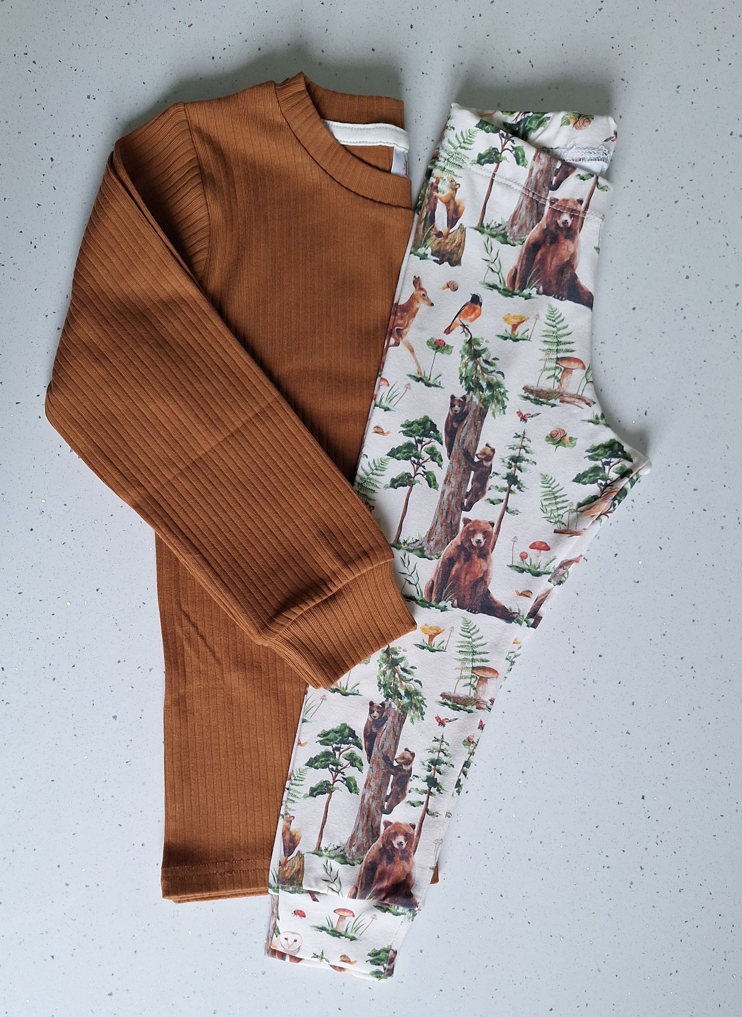 Rust Ribbed Long Sleeve Top