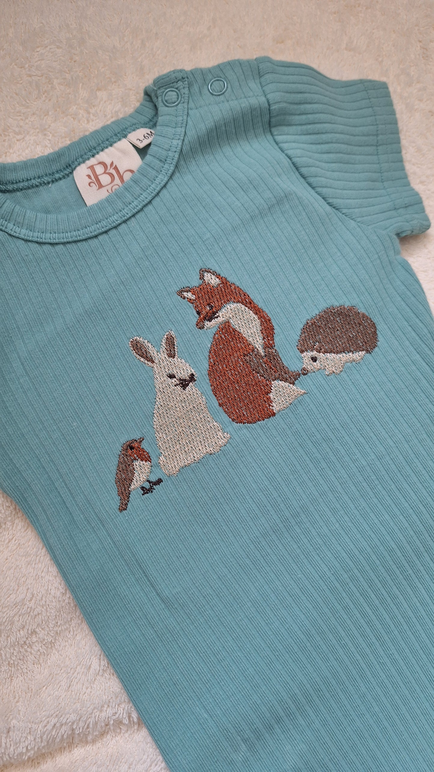 Organic Cotton Personalised Embroidery Romper