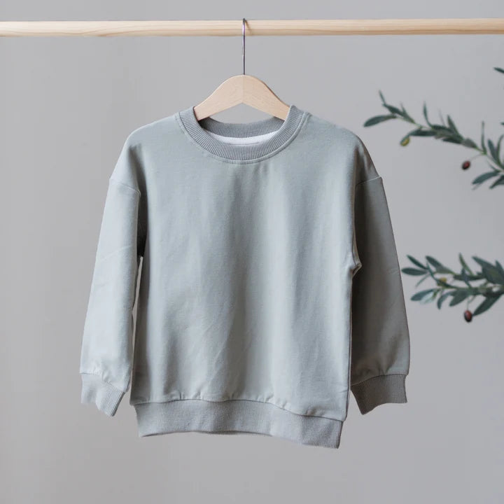 Eucalyptus Jumper | Belle & Bea Basics Organic Cotton | Embroidered Christmas Childrens Clothes - BCR Handmade Organic Clothing