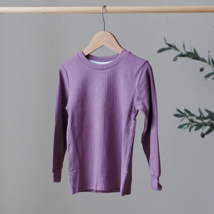 Orchid Top Plain Shoulder | Belle & Bea Basics Organic Cotton | Embroidered Christmas Childrens Clothes - BCR Handmade Organic Clothing