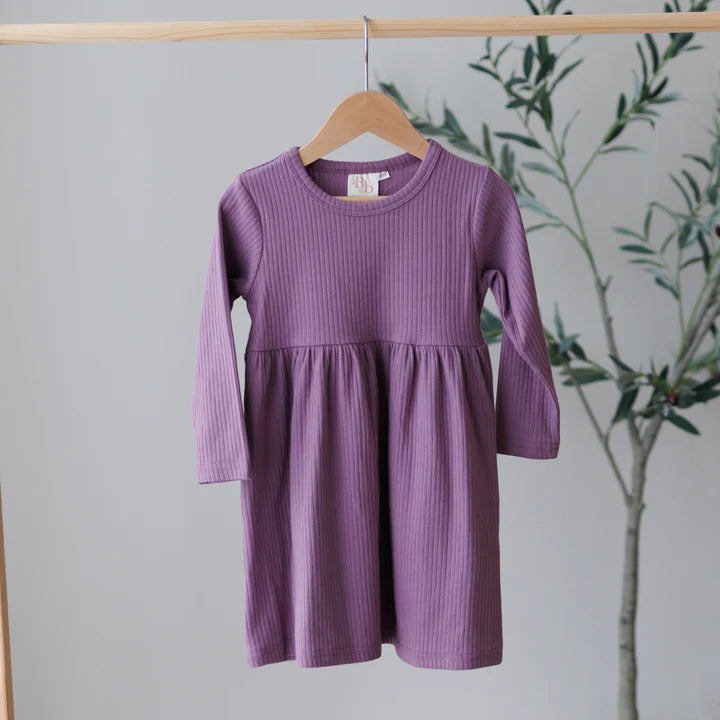 Orchid Dress | Belle & Bea Basics Organic Cotton | Embroidered Christmas Childrens Clothes - BCR Handmade Organic Clothing