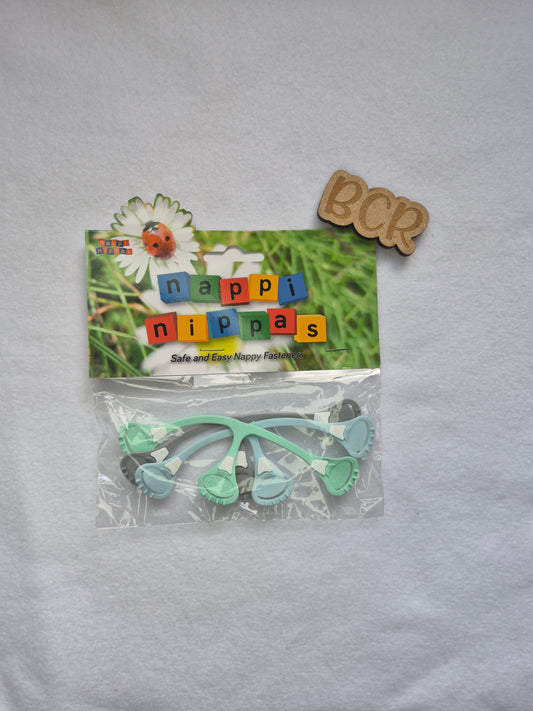 Nappi Nippas Blue/Green/Grey - BCR Handmade Organic Clothing