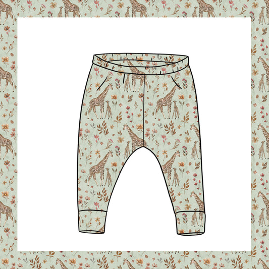 Leggings | Animals | Floral Giraffe