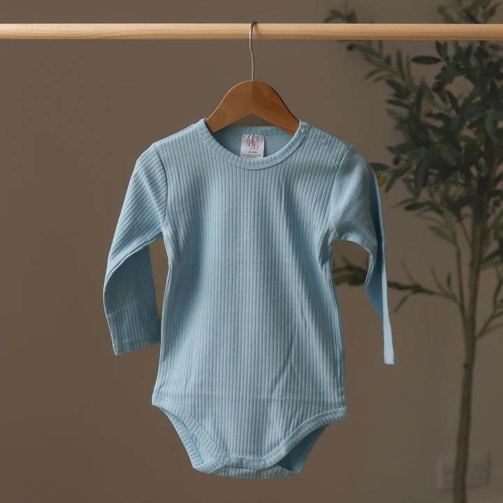 Serene Bodysuit Plain Shoulder | Belle & Bea Basics Organic Cotton | Embroidered Christmas Baby Clothes - BCR Handmade Organic Clothing