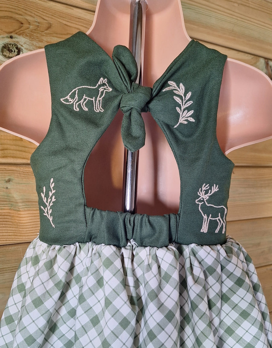 New Bear Stitched Embroidered Dress