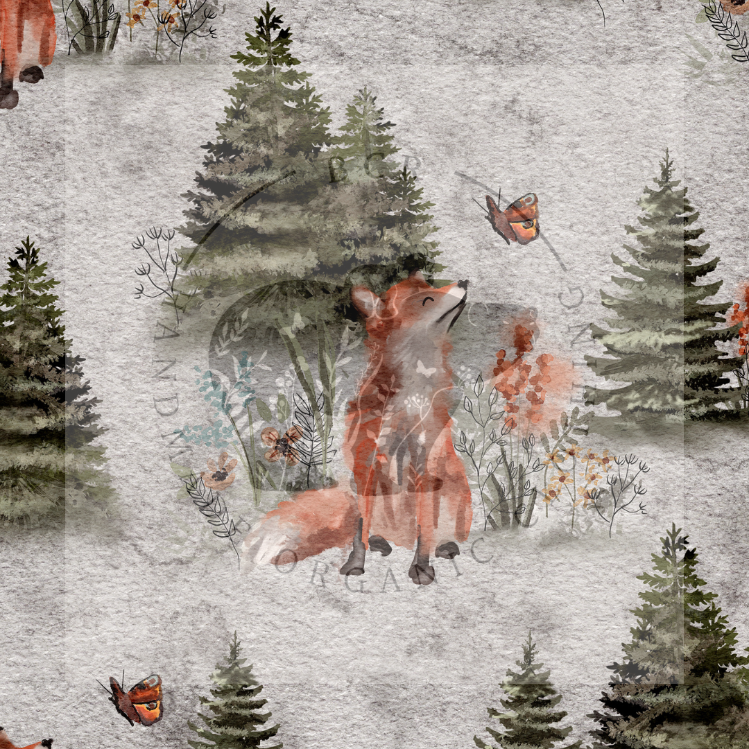 fox and butterfly handmade organic cotton baby clothes UK