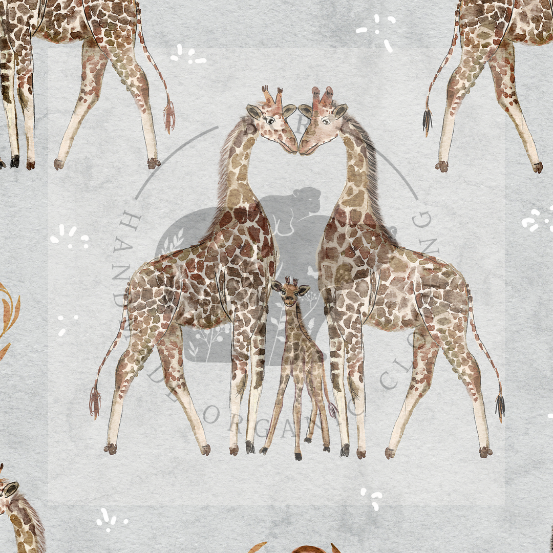 giraffe handmade organic cotton baby clothes UK