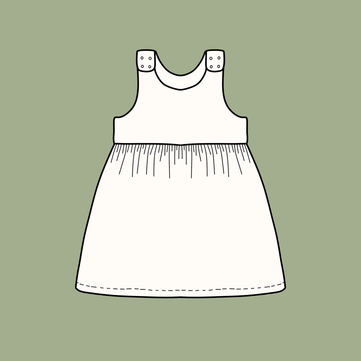 Organic Pinny Dress | Handmade Baby & Toddler Clothing - BCR Handmade Organic Clothing