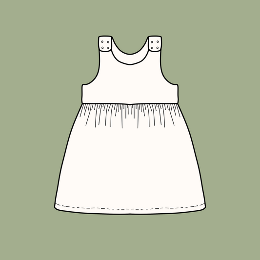 Organic Pinny Dress | Handmade Baby & Toddler Clothing - BCR Handmade Organic Clothing