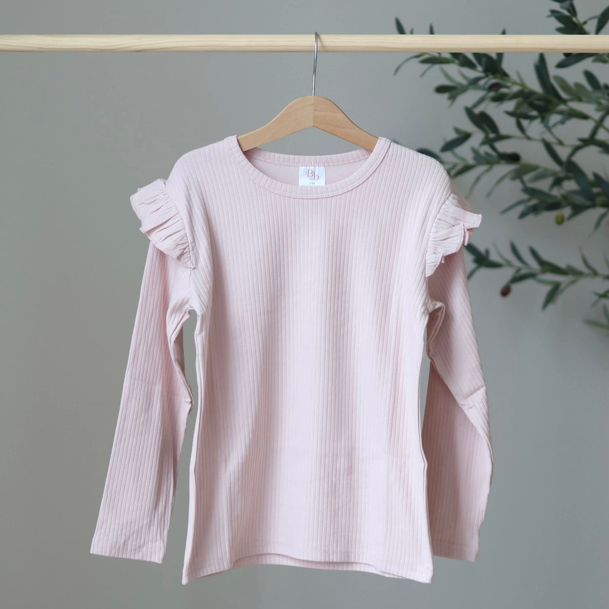 Dusty Pink Frill Belle & Bea Basics - BCR Handmade Organic Clothing