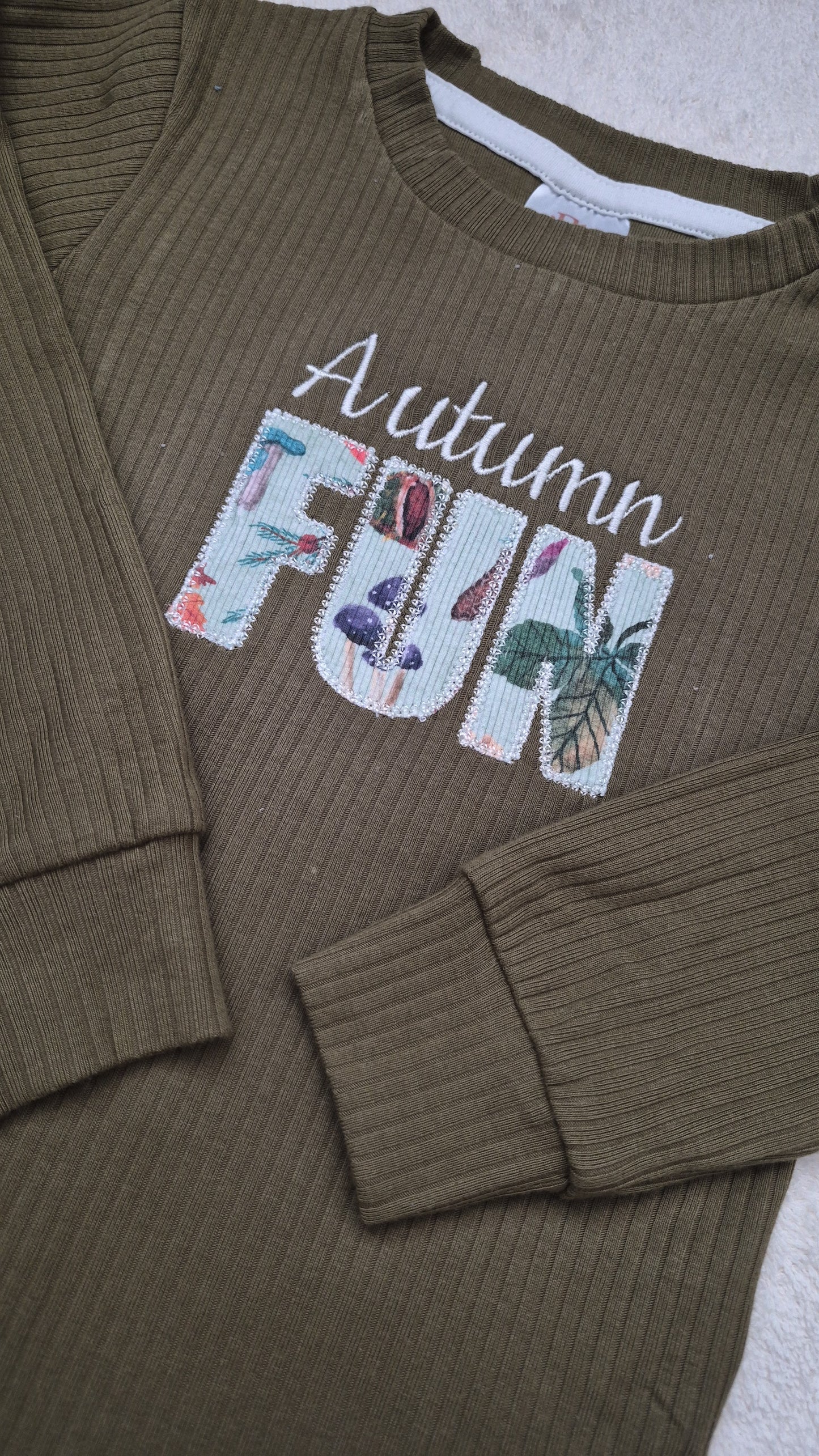 Autumn Embroidery | Rust Belle & Bea Basics | Organic Cotton